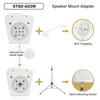Sound Town CARME-U108WG3 | CARME Series 8" Passive 350W 2-Way Wall-Mount Loudspeaker, White w/ U Bracket for Commercial Installation, Live Sound, Bar, Church-Speaker Mount Adapter