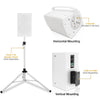 Sound Town CARME-U108WG3 | CARME Series 8" Passive 350W 2-Way Wall-Mount Loudspeaker, White w/ U Bracket for Commercial Installation, Live Sound, Bar, Church-Versatile installation Options