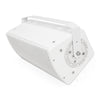 Sound Town CARME-U208WG3 | CARME Series Dual 8" Passive 2-Way Professional Wall-Mount Stage Monitor Loudspeaker w/ Compression Driver and U-Bracket, White-Left Side 