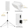 Sound Town CARME-U208WG3 | CARME Series Dual 8" Passive 2-Way Professional Wall-Mount Stage Monitor Loudspeaker w/ Compression Driver and U-Bracket, White-Versatile installation Options