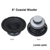Sound Town CARME-U8MW-R | REFURBISHED: CARME Series 8" Coaxial Passive 2-way Professional PA DJ Stage Monitor Speaker, White with U Mounting Bracket, for Surface-Mount, Installation, Commercial Audio, Live Sound, Bar, Church - Woofer Front & Back