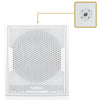 Sound Town CARPO-12DSWPW-R | REFURBISHED: 12" 800W Powered Subwoofer with 2 Speaker Outputs, Plywood Enclosure, White - 35mm mounting socket