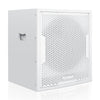 Sound Town CARPO-12DSWPW-R | REFURBISHED: 12" 800W Powered Subwoofer with 2 Speaker Outputs, Plywood Enclosure, White - Right Panel