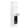 Sound Town CARPO-K12WPW | High-Power Powered Wall-Mount Column Line Array Speaker W/ 6x5" Woofers, Dual Compression Drivers, Class-D W/DSP, TWS, Plywood, White with U-brackets