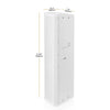 Sound Town CARPO-K12WPW | High-Power Powered Wall-Mount Column Line Array Speaker W/ 6x5" Woofers, Dual Compression Drivers, Class-D W/DSP, TWS, Plywood, White - Size Dimensions