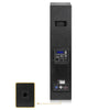 Sound Town CARPO-K8PW | High-Power Powered Column Line Array Speaker with 4x6" Woofers, Dual Compression Drivers, Class-D with DSP, TWS, Birch Plywood, Wall Mount for Installations, Conference, Black- Back Panel with 35mm Socket on the Bottom