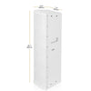 Sound Town CARPO-K8WPW |  High-Power Powered Wall-Mount Column Line Array Speaker W/ 4x6.5" Woofers, Dual Compression Drivers, Class-D W/DSP, TWS, Plywood, White - Size and Dimensions