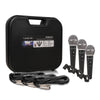 Sound Town CARPO-L2MKT3 3-piece Professional Handheld Dynamic Microphone Kit with Carry Case, Mic Clips, 26ft XLR to 1/4" Audio Cables