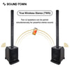 Sound Town CARPO-L2MKT3 Portable Line Array Column PA/DJ System w/ 400W RMS, 12" Powered Subwoofer, 2 x Column Speakers, 1 x Spacer, TWS Bluetooth, 2-Channel Mixer, DSP, Carry Bag  