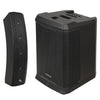 Sound Town CARPO-L3PRO | Portable All-in-One 12" 1200W Powered Column Array PA System w/ Sub Bass Module, 5-Ch, TWS Bluetooth, Onboard DSP, Guitar Effects, Black - Loudspeaker and Subwoofer components