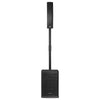 Sound Town CARPO-L3PRO | Portable All-in-One 12" 1200W Powered Column Array PA System w/ Sub Bass Module, 5-Ch, TWS Bluetooth, Onboard DSP, Guitar Effects, Black - Front Panel