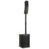 Sound Town CARPO-L3PRO | Portable All-in-One 12" 1200W Powered Column Array PA System w/ Sub Bass Module, 5-Ch, TWS Bluetooth, Onboard DSP, Guitar Effects, Black - Right View