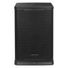 Sound Town CARPO-L3PRO | Portable All-in-One 12" 1200W Powered Column Array PA System w/ Sub Bass Module, 5-Ch, TWS Bluetooth, Onboard DSP, Guitar Effects, Black - Subwoofer Front Panel