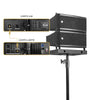 Sound Town CARPO-LA62-12S | Line Array Speaker Set w/ Dual 6.5" Powered Speaker, Dual 6.5" Passive Speaker, 12" Subwoofer, Flying Frame and Stand, Black-Connection Diagram