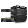 Sound Town CARPO-LA62F | Line Array Speaker System w/ One Dual 6.5" Powered Speaker, One Dual 6.5" Passive Speaker, One Flying Frame, Black-Connection Diagram