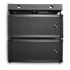 Sound Town CARPO-LA62F | Line Array Speaker System w/ One Dual 6.5" Powered Speaker, One Dual 6.5" Passive Speaker, One Flying Frame, Black-Front View 