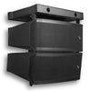 Sound Town CARPO-LA62F | Line Array Speaker System w/ One Dual 6.5" Powered Speaker, One Dual 6.5" Passive Speaker, One Flying Frame, Black-Right Angle 
