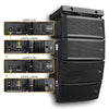 Sound Town CARPO-LA64F | Line Array Speaker System w/ Two Dual 6.5" Powered Speakers, Two Dual 6.5" Passive Speakers, One Flying Frame, Black-Connection Diagram
