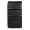 Sound Town CARPO-LA64F | Line Array Speaker System w/ Two Dual 6.5" Powered Speakers, Two Dual 6.5" Passive Speakers, One Flying Frame, Black-Front View 