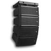 Sound Town CARPO-LA64F | Line Array Speaker System w/ Two Dual 6.5" Powered Speakers, Two Dual 6.5" Passive Speakers, One Flying Frame, Black-Right Angle