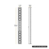 Sound Town CARPO-M106B-R | REFURBISHED: Weather-Resistant Compact Aluminum Line Array Column Speaker with Wall Mount Bracket, 10 x 3" Woofers, 6 x 1.2" Tweeters, Black  - Size and Dimensions