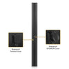 Sound Town CARPO-M106B-R | REFURBISHED: Weather-Resistant Compact Aluminum Line Array Column Speaker with Wall Mount Bracket, 10 x 3" Woofers, 6 x 1.2" Tweeters, Black - Both Speakon and EUROBLOCK connectors with waterproof cover