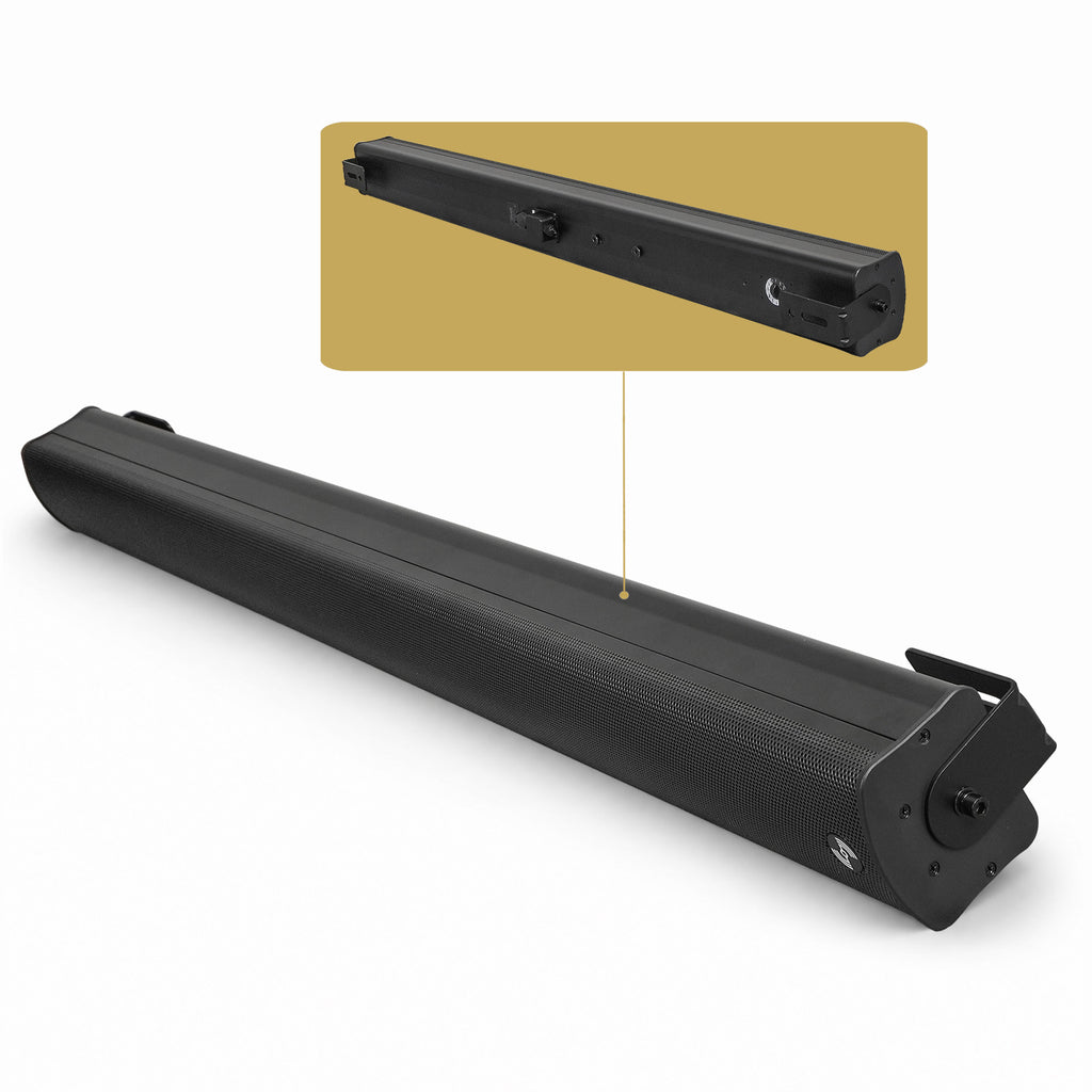 Sound Town CARPO-M106B | Weatherproof Column Array Loudspeaker with 10 x 3" Woofers, 70V/100V/8Ω, Wall-Mount Bracket for Indoor/Outdoor Commercial Installation - Back Panel with Horizontal Mounting Brackets