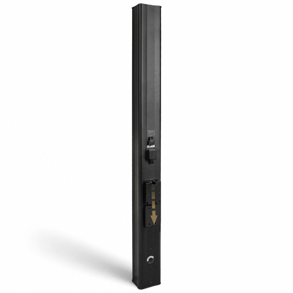 Sound Town CARPO-M106B | Weatherproof Column Array Loudspeaker with 10 x 3" Woofers, 70V/100V/8Ω, Wall-Mount Bracket for Indoor/Outdoor Commercial Installation - Rear Back Panel