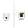 Sound Town CARPO-M106W-R | REFURBISHED: Weather-Resistant Compact Aluminum Line Array Column Speaker with Wall Mount Bracket, 10 x 3" Woofers, 6 x 1.2" Tweeters, White - Both Speakon and EUROBLOCK connectors with waterproof cover