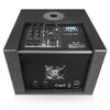 Sound Town CARPO-M12DS | CARPO Series 1400W 12" Powered PA/DJ Subwoofer, 2.1 Channel w/ 2 Speaker Outputs, Folded Horn Design, Built-in Mixer, Plywood, Black - Top Panel