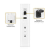 Sound Town CARPO-M42W-R | REFURBISHED: CARPO Series Weather-Resistant Compact Aluminum Line Array Column Speaker with Wall Mount Bracket, 4 x 3" Woofers, 2 x 1.2" Tweeters, White -  Speakon and EUROBLOCK connectors with waterproof cover