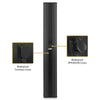 Sound Town CARPO-M64B | CARPO Series Weather-Resistant Compact Aluminum Line Array Column Speaker w/ Wall Mount Bracket, 6 x 3" Woofers, 4 x 1.2" Tweeters, Black - Speakon and EUROBLOCK connectors with waterproof cover