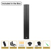 Sound Town CARPO-M64B | CARPO Series Weather-Resistant Compact Aluminum Line Array Column Speaker w/ Wall Mount Bracket, 6 x 3" Woofers, 4 x 1.2" Tweeters, Black - (1) Standard Wall Mount, (2) L-Shape Wall Mount, (2) Expansion Screws, (1) 2-Pin Terminal Connector, (1) Waterproof Cover & Screws, (1) Screw Driver Included in the Box