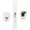 Sound Town CARPO-M64W-R | REFURBISHED: CARPO Series Weather-Resistant Compact Aluminum Line Array Column Speaker w/ Wall Mount Bracket, 6 x 3" Woofers, 4 x 1.2" Tweeters, White - Both Speakon and EUROBLOCK connectors with waterproof cover