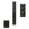 Sound Town CARPO-P12B | High-Power 1300W Passive Column Line Array Speaker with 6x5" Woofers, Birch Plywood, Wall Mount, for Installations, Black - 35mm socket on the bottom, 2 Speakon Input Connectors