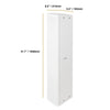 Sound Town CARPO-P12W-R | REFURBISHED: High-Power 1300W Passive Column Line Array Speaker with 6x5" Woofers, Birch Plywood, Wall Mount, for Installations, White - Size and Dimensions