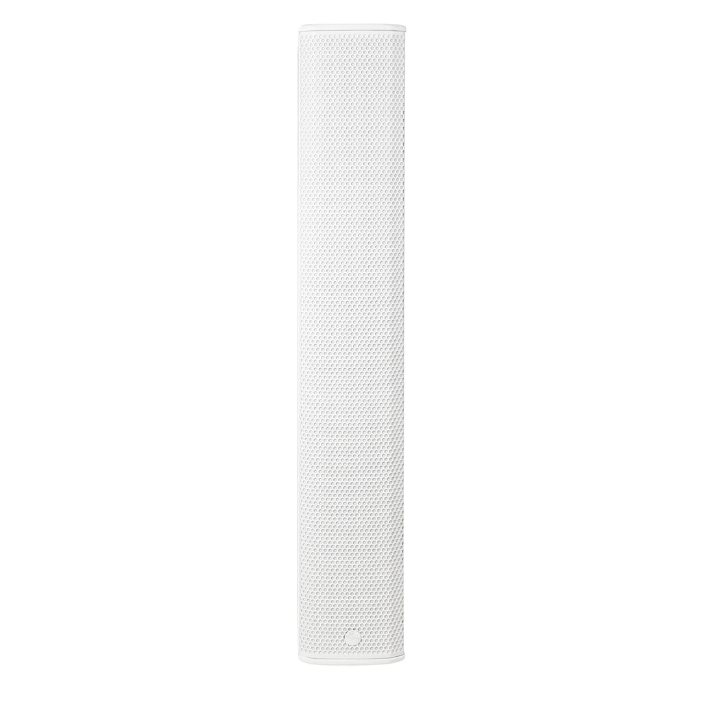 Sound Town CARPO-P12W-R | REFURBISHED: High-Power 1300W Passive Column Line Array Speaker with 6x5" Woofers, Birch Plywood, Wall Mount, for Installations, White - Front View