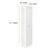 Sound Town CARPO-P12W | High-Power 1300W Passive Column Line Array Speaker with 6x5" Woofers, Birch Plywood, Wall Mount, for Installations, White - Size and Dimensions