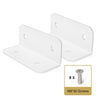 Sound Town CARPO-WLB-2PRS | CARPO Series Mounting Bracket for CARME Subwoofer + CARPO Column Speaker Set, White -  Eight M8*30 Screws Included