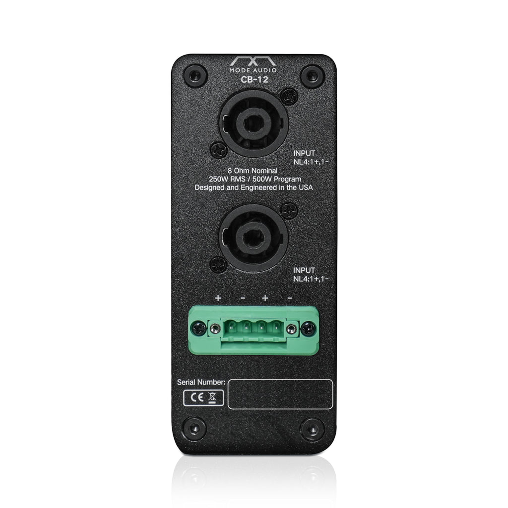 Sound Town CB-12 | MODE Audio 12" High-Fidelity Passive Full-Range Loudspeaker w/ Italian FaitalPRO Neodymium Driver, Birch Plywood, Black - Back Panel