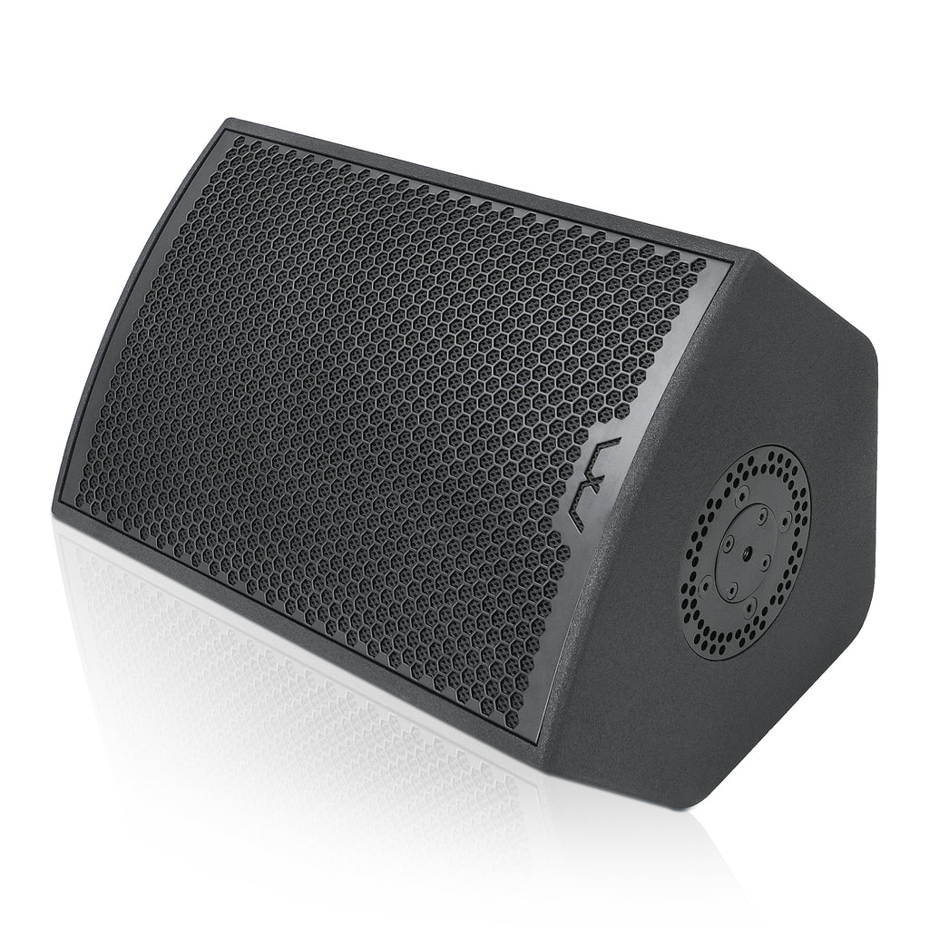 Sound Town CB-12 | MODE Audio 12" High-Fidelity Passive Full-Range Loudspeaker w/ Italian FaitalPRO Neodymium Driver, Birch Plywood, Black - Loudspeaker Positioned Horizontally as a Monitor Wedge