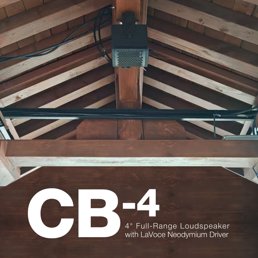 Sound Town CB-4 | MODE Audio 4-Inch Full-Range Loudspeaker, with LaVoce Neodymium Driver, Birch Plywood, U Bracket, Black - Balcony, Stage Monitoring, Restaurants and Lounges