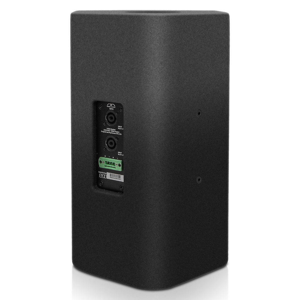 CB-8 | MODE Audio 8" High-Fidelity Passive Full-Range Loudspeaker with Italian FaitalPRO Neodymium Driver, Birch Plywood, Black - Back View