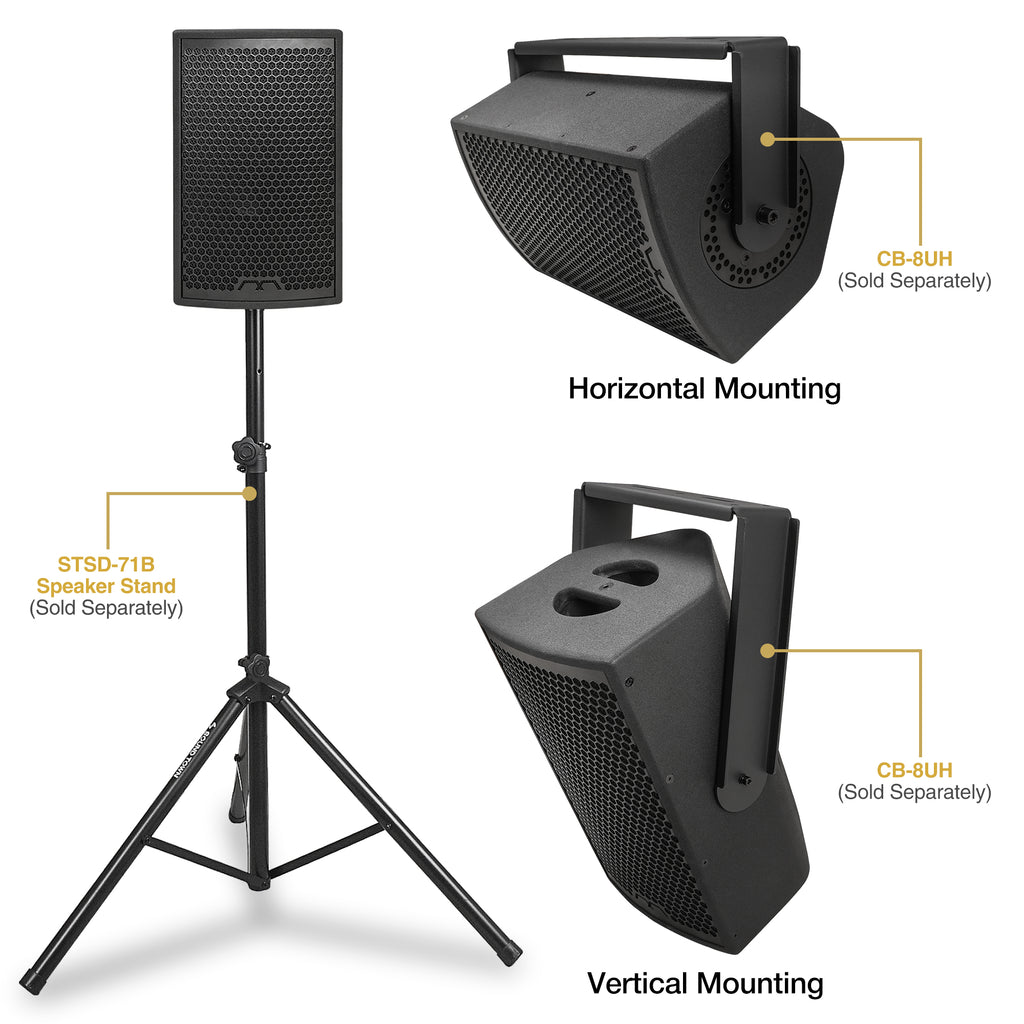 CB-8 | MODE Audio 8" High-Fidelity Passive Full-Range Loudspeaker with Italian FaitalPRO Neodymium Driver, Birch Plywood, Black - Versatile