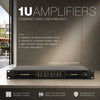 Sound Town 1U amplifier lineup with compact, lightweight Class-D power amplifiers in 2- to 4-channel configurations, delivering 720W to 1520W RMS per channel at 4Ω for PA systems, live events, DJs, houses of worship, commercial spaces, and fixed installations.
