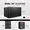 Sound Town Dual 18-Inch 6400W Passive Line Array Subwoofers Italian Neodymium Drivers Flying Frame for Concerts and Live Events - FILA-218SB & FILA-218SBX2