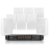 Sound Town ETI8X112W | Passive Installation Speaker System with 8 x Wall-Mount Speakers, 8-Channel Power Amplifier for Commercial Installation