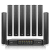 Sound Town ETI8X8M64B | Passive Column Line Array System with 8 x Aluminum Column Speakers, One 8-Ch Power Amplifier, for Conference, Commercial Installation