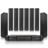 Sound Town ETI8X8P6B | Passive Column Line Array System with Eight Column Speakers, One 8-Channel Power Amplifier, for Conference, Restaurant, Commercial Installation