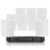 Sound Town ETI8XU108W | Passive Installation Speaker System with 8 x Wall-Mount Speakers, 8-Channel Power Amplifier for Commercial Installation
